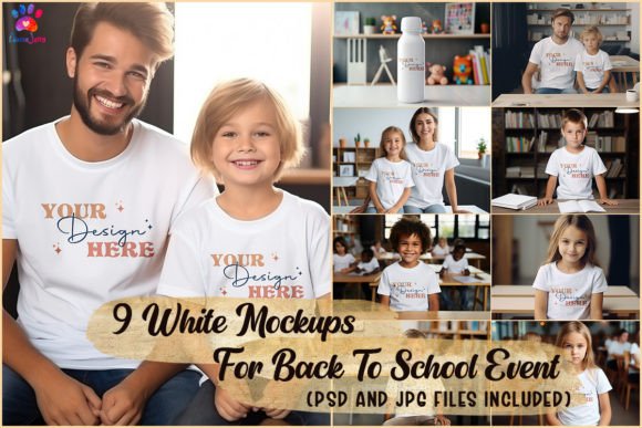9 White Mockups for Back to School Event: Versatile, High-Quality Designs for Educators, Creators & Small Businesses