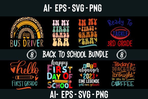 Back to School 8 SVG Bundle, Teacher SVG