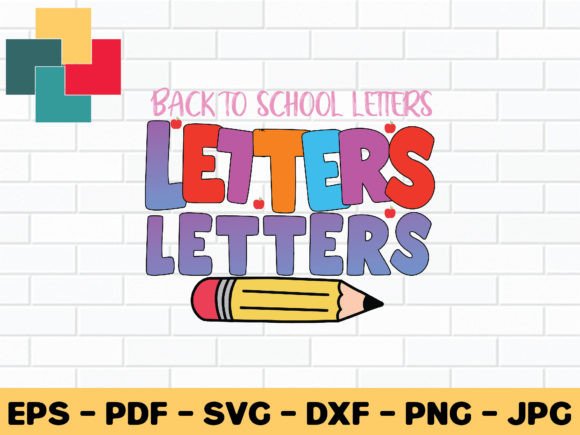 Back to School Letters Sublimation