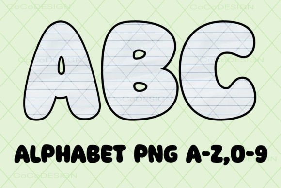Back to School Paper Alphabet Font