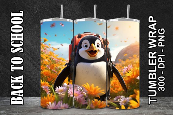 Penguine Back to School Tumbler 3