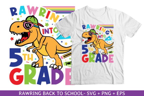 Rawring into 5th Grade Back to School: A Versatile, Print-Ready Design Resource for Educators and Creators