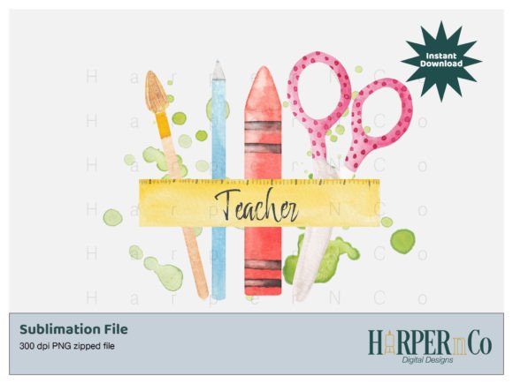 Teacher Sublimation PNG Back to School