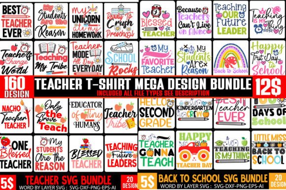 Teacher SVG Mega Bundle, Back to School: A Practical Resource for Educators and Creators
